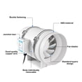 thumbnail image 4 of Cateissary Ventilador extractor Ventilador de escape hidropónico en línea bajo para la ventilación de la habitación del baño del hogar, Cocina y Comedor HF-100 (4 pulgadas) 35w estándar de Europa, 4 of 6