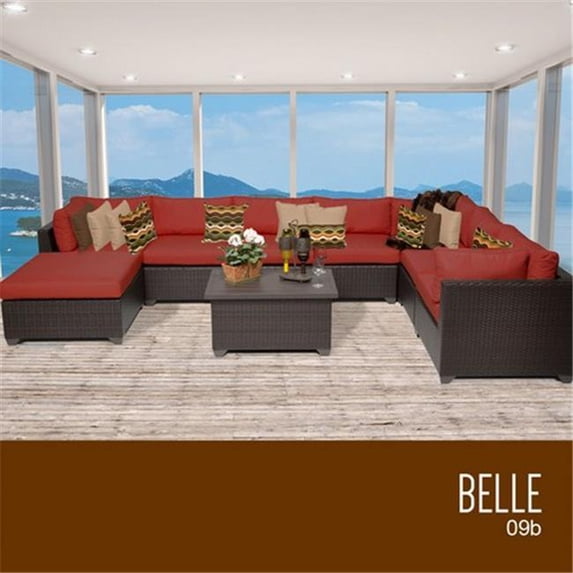 TKC Belle 9 Piece Outdoor Wicker Patio Furniture Set