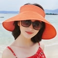thumbnail image 5 of Walbest Portable Women Beach Anti-UV Sun Visor Hat, Foldable Roll Up Wide Brim Bowknot Summer Cotton Hat Cap for Womens, 5 of 7