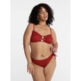 thumbnail image 2 of Hot Girl Summer by Megan Thee Stallion Women's and Women's Plus Summer Stallion Kini Crochet Bandeau Bikini Top, Sizes XS-3X, 2 of 7