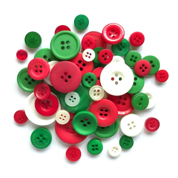 Buttons Galore Big Bag of Colorful Craft & Sewing Buttons - 150  buttons - Christmas