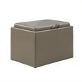 thumbnail image 1 of Convenience Concepts Designs4Comfort Pouf de Rangement d'Appoint en Similicuir Gris, 1 of 3