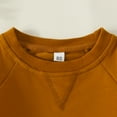 thumbnail image 6 of SUXIAN Toddler Kids Baby Boy Girl Crewneck Sweatshirt Long Sleeve Solid Color Pullover Top Casual Spring Fall Brown 2-3 Years, 6 of 9