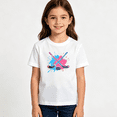 thumbnail image 2 of Girls Graphic Tees Ice Hockey Sticks Puck Kids T Shirt Sports Cool 100% Cotton Short Sleeve Soft Tops 4-13Y, 2 of 5