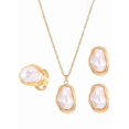 thumbnail image 3 of Juego de Joyas de 4 Piezas con Perla Barroca, Collar, Anillo y Pendientes, 3 of 3