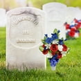 thumbnail image 3 of Mainstays 28 in Outdoor Artificial Floral Vase, Red Peony, White Rose and Blue Delphinium, 3 of 8