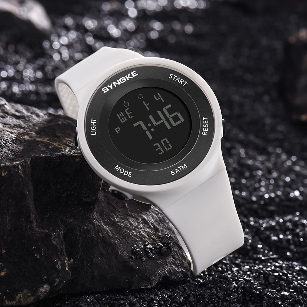 SYNOKE 9199 Sport Watch LED Digital Watch Alarm Luminous Second Timing Waterproof Sport Band