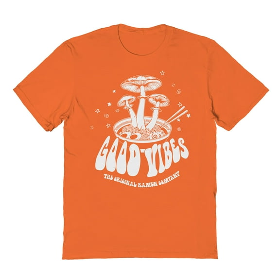 Torc Psychedelic Good Vibes White Graphic Orange Men's Cotton T-Shirt