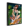 thumbnail image 2 of Society6 83 Oranges Living In The Jungle Black Framed Art Canvas Wall Art, 8" x 10", Femme, Portrait, Paintings, Tropical, 2 of 3