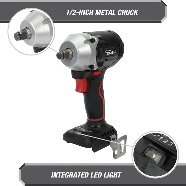 Hyper Tough 20V Max Brushless 1/2 in. Impact Wrench, 350 ft-lbs. photo 8