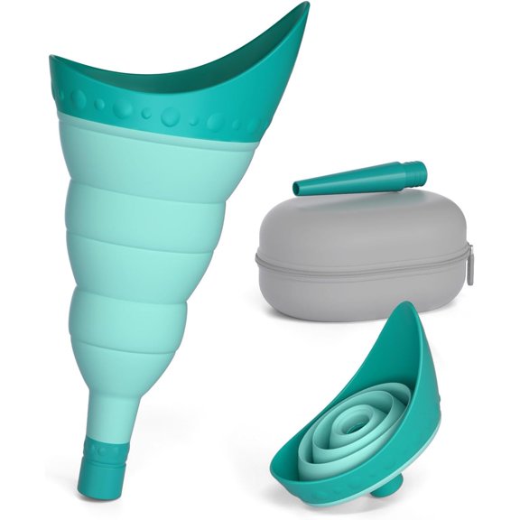 Foldable Female Urinal Device Portable Pee Funnel with Tube Case