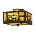 thumbnail image 5 of Meyda Tiffany 23978 Deer At Lake 2 Light 15" Wide Semi-Flush Square Ceiling Fixture -, 5 of 7