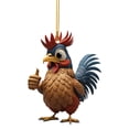 thumbnail image 2 of Navidad Adorno Pollo Lindo Coche Acrílico Creativo (F), 2 of 3
