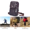 thumbnail image 4 of Men Cowhide Leather Phone Bags Solid Color Zipper Crossbody Bag (Coffee), 4 of 9