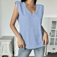 thumbnail image 2 of Viikei Womens Tank Top Camisoles for Women Plus Solid V-neck with Shoulder Pad Loose Vest, 2 of 7