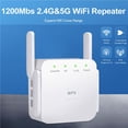 thumbnail image 2 of Repetidor Wifi De 1200 Mbps, Extensor Wifi Inalámbrico, Amplificador De Señal De Largo Alcance De Doble Banda De 2,4 Ghz/5 Ghz, Enrutador Wi-Fi Yuarrent EL012991-00, 2 of 6