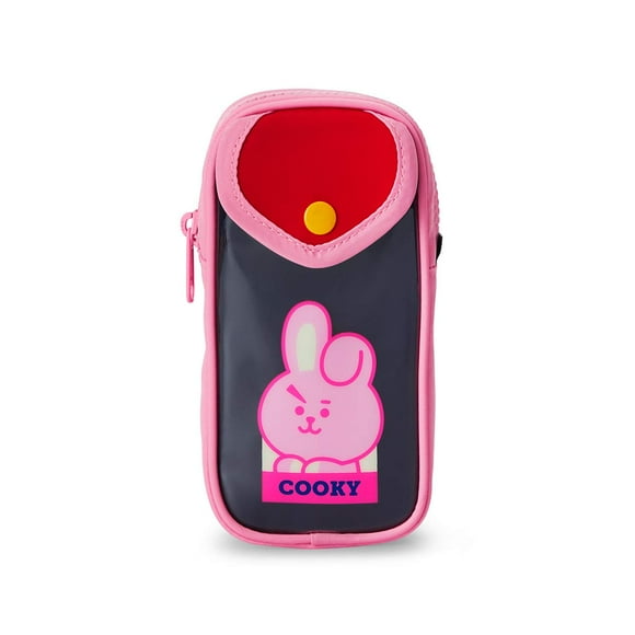 Bt21 Cooky Character Retro Pencil Case Makeup Pouch Toiletry Bag With Zipper