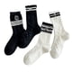 thumbnail image 1 of Nuevos calcetines para niños bordados en blanco y negro calcetines femeninos antibacterianos y desodorantes Academia de algodón para mujeres (4 pares), 1 of 5