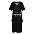 thumbnail image 4 of Edición limitada # Palang Biru Vestido holgado con bolsillos Ropa de playa Vestidos ropa mujer verano 2025, 4 of 7