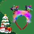 thumbnail image 4 of Diademas navideñas con luces LED que iluminan el árbol de Navidad, alce, sombrero luminoso, diadema, lindo aro para el cabello para festivales, accesorios para el cabello para fiestas navideñas para, 4 of 5