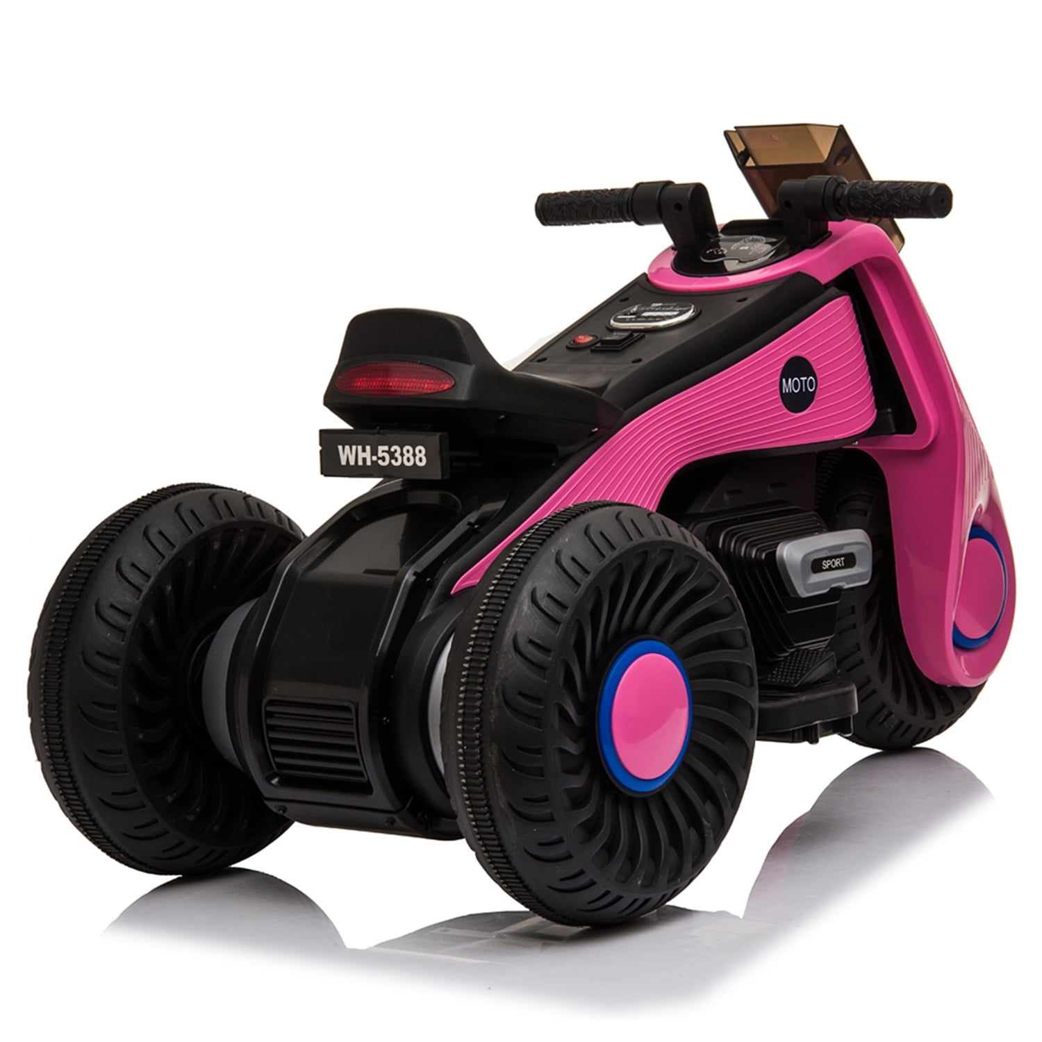 CIPACHO Kids Ride on Motorcycle, 6V Battery Powered 3 Wheels Motorcycle Toy for Children Boys & Girls, Electric Ride on Motorcycle, Pink