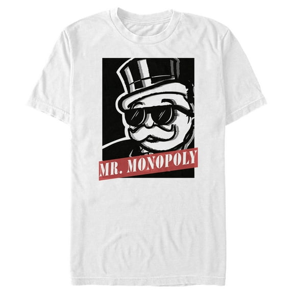 Men's Monopoly Cool Uncle Pennybags Graphic Tee White Medium