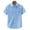 #190-Light Blue, variant on Men's Linen Cotton Blend Short Sleeve Shirt, Solid Color Casual Comfortable Loose Fit, Button-Down Collar Summer Shirt for Casual and Daily Wear