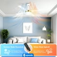 thumbnail image 2 of Dextrus 52in 4 Blades Modern Ceiling Fans with LED Light and Remote, 3 speeds and Night Light Mode - White & Gold, 2 of 12
