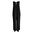 thumbnail image 2 of GILIGEGE Women's Summer Causal Jumpsuits Sleeveless Wide Leg Long Rompers V Neck Strap Loose Baggy Overalls Beach Jumpsuits with Pockets High Waisted Stylish Loose Jumpsuit Vest V Neck Wide Leg, 2 of 7