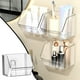 thumbnail image 1 of Estante de almacenamiento de pared | Organizador de poliuretano | Estante de exhibición transparente blanco de 13 x 12 x 10 cm para cocina, baño, sala de estar y dormitorio, 1 of 7