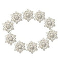 thumbnail image 2 of AMLESO 10 Pcs Rhinestone Pearl Flower Embellishment Button Flatback Clothes Dress Decor, 2 of 8