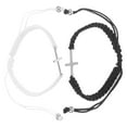 thumbnail image 4 of PAMINGONO 1 Pair Round Woven Rope Cross Bracelets For Girls Symbolic present Friendship Symbol, 4 of 8