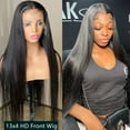 thumbnail image 2 of 13x6 Bone Straight Human Hair Lace Frontal Wig 5x5 Lace Wigs For Women Pre Plucked With Baby Hair 13x4 Lace Front Wig UTOURS, 2 of 5