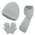 thumbnail image 1 of ZSQDM New Winter Thickened Warm Hat Scarf Glove Knitted Three Piece Set beanie of Men Party Hats Scarf ,Hat,& Gloves Scrub Caps, 1 of 1
