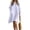 White, variant on Bbyeadc Summer Linen Dresses for Women Crew Neck 3/4 Length Sleeve Midi Tunic Dresses A Line Loose Solid Color Swing Sundresses Daily Beach ,White (M)