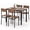 Brown, variant on Costway 5 PCS Dining Table Set Industrial Style Kitchen Table & Chairs for 4 Gray