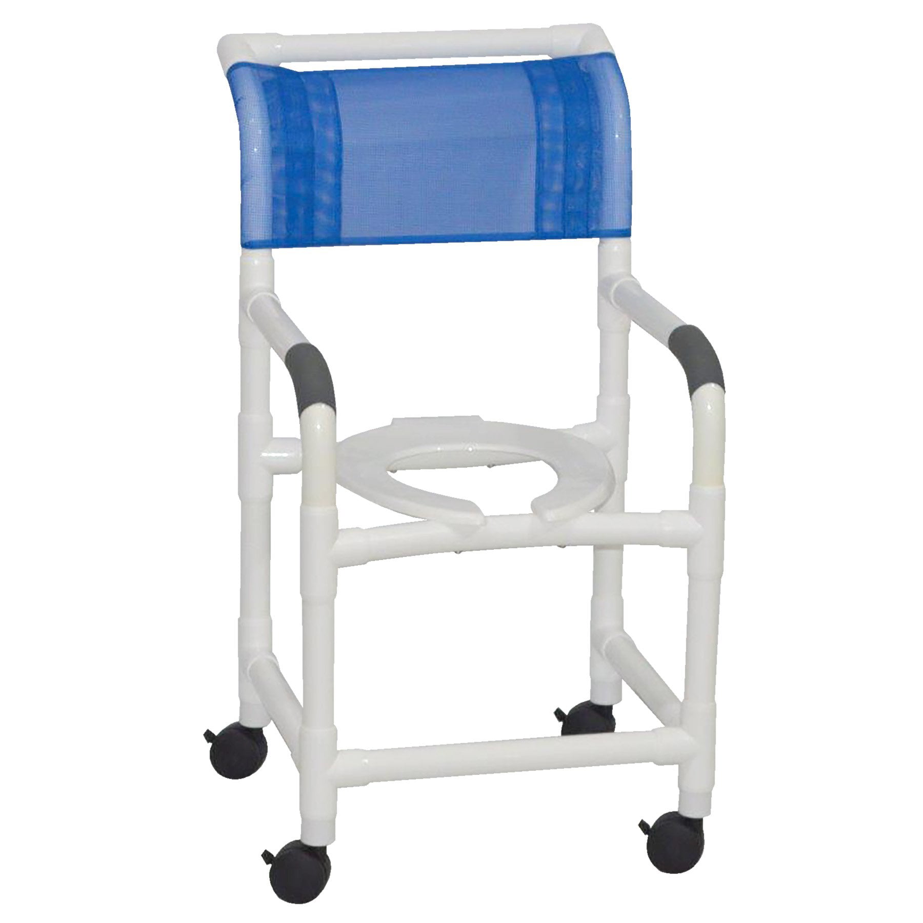 Mjm International Shower Chair With Arms Pvc Frame Mesh Back 21 Inch