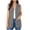 Gray, variant on Vest Tops for Women Casual Solid Color Sleeveless Open Front Cardigan Vest Top with Pockets Comfortable Versatile for Daily Wear, Size S-3XL