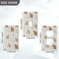 thumbnail image 7 of Yayeee Duplex Wall Plate 1-Gang 4.5"x2.7" Home Receptacle Light Switch Decorative Outlet Cover, Gray Bears, 7 of 7