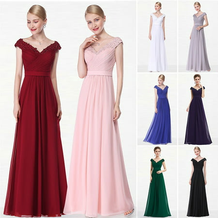 Ever-Pretty Women's Off Shoulder Lace Appliques Long Formal Evening Wedding Party Dresses for Women 08633 Burgundy 4
