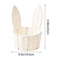 thumbnail image 3 of Weloille Paper Rope Woven Rabbit Ear Flower Basket, Handwoven Portable Storage Basket 1Pc, Sturdy Breathable Decorative Basket, Multifunctional Container for Flower Arrangement Snacks Sundries, 3 of 6