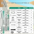 thumbnail image 7 of 4 PCS 10ft Sun Shade Sail Hardware Kit, 304 Stainless Steel Cable Wire with Nylon Coating - for Rectangle Triangle Square Shade Sail Installation, Outdoor Garden Patio, 7 of 7