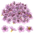 thumbnail image 1 of Uxcell 100-Pack Cabezas de Flores Artificiales, Pequeñas Flores de Seda Falsas de Margarita para Decoración de Boda/Guirnalda/Sombrero/Zapatos/Fiestas, Pétalos de Cereza Falsos en Granel [Púrpura], 1 of 1