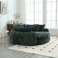 thumbnail image 5 of litvz 81.1in extra wide round boneless sofa oversized round chaise lounge comfy with 14 pillows for living room, 5 of 10