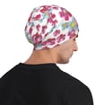 thumbnail image 5 of Naloa Watercolor Flowers Soft Beanie Hat, Knit Beanie Daily Beanie in Fine Knit for Women Men Winter Travel, Outdoor, 5 of 7
