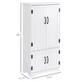 thumbnail image 4 of HOMCOM 48.5"  Kitchen Pantry, Storage Cabinet, Cupboard Organizer, 4 of 9