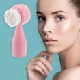 thumbnail image 2 of Unique Bargains 1 Pc Soft Silicone Synthetic Fiber Wool Cleansing Brush Cat's Paw Pink 4.45"x1.69", 2 of 4