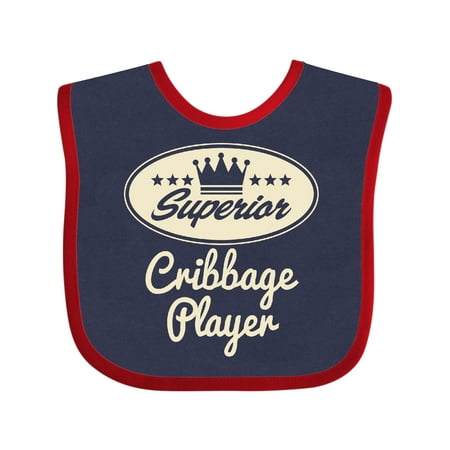 

Inktastic Cribbage Player Vintage Superior Gift Baby Boy or Baby Girl Bib