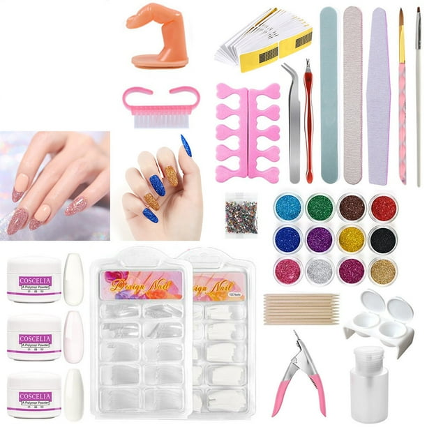 Acrylic Nail Kit Full Manicure Set Acrylic Powder Liquid Glitter Nail Tips Nail Art Kit Walmart Com Acrylic Nail Kit Full Manicure Set Acrylic Powder Liquid Glitter Nail Tips Nail Art Kit Walmart Com