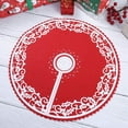thumbnail image 5 of 2 Pcs Christmas Tree Skirt - 12 Inches Mini Tree Skirt with Floral Border Pattern for New Year Xmas Decor, 5 of 6